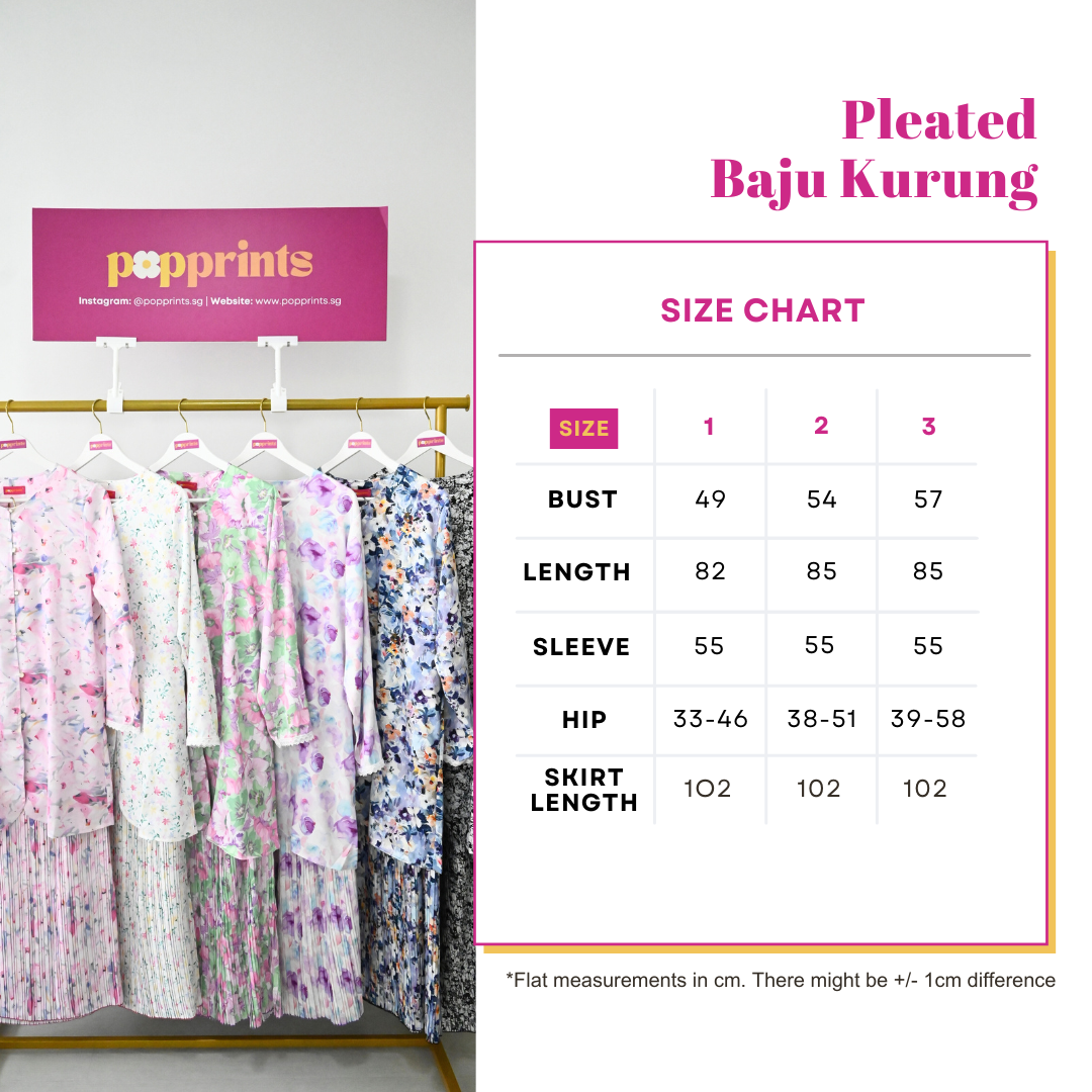 White Pleated Kurung