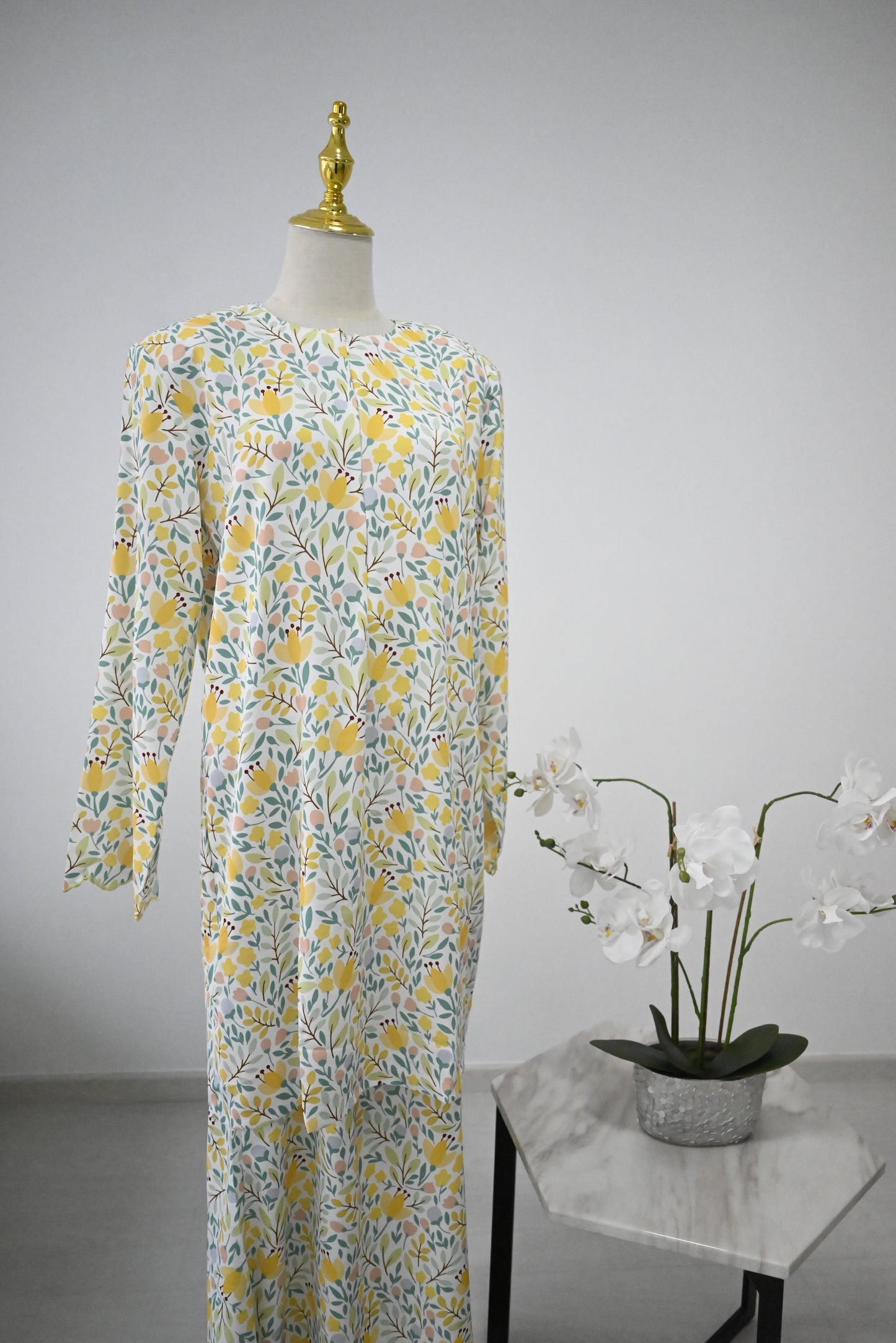 Yellow Flora Kurung