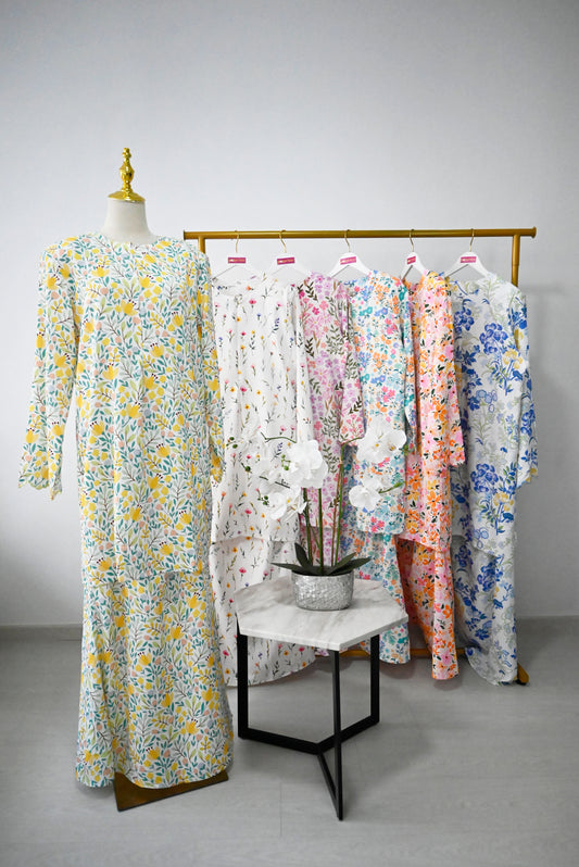 Yellow Flora Kurung