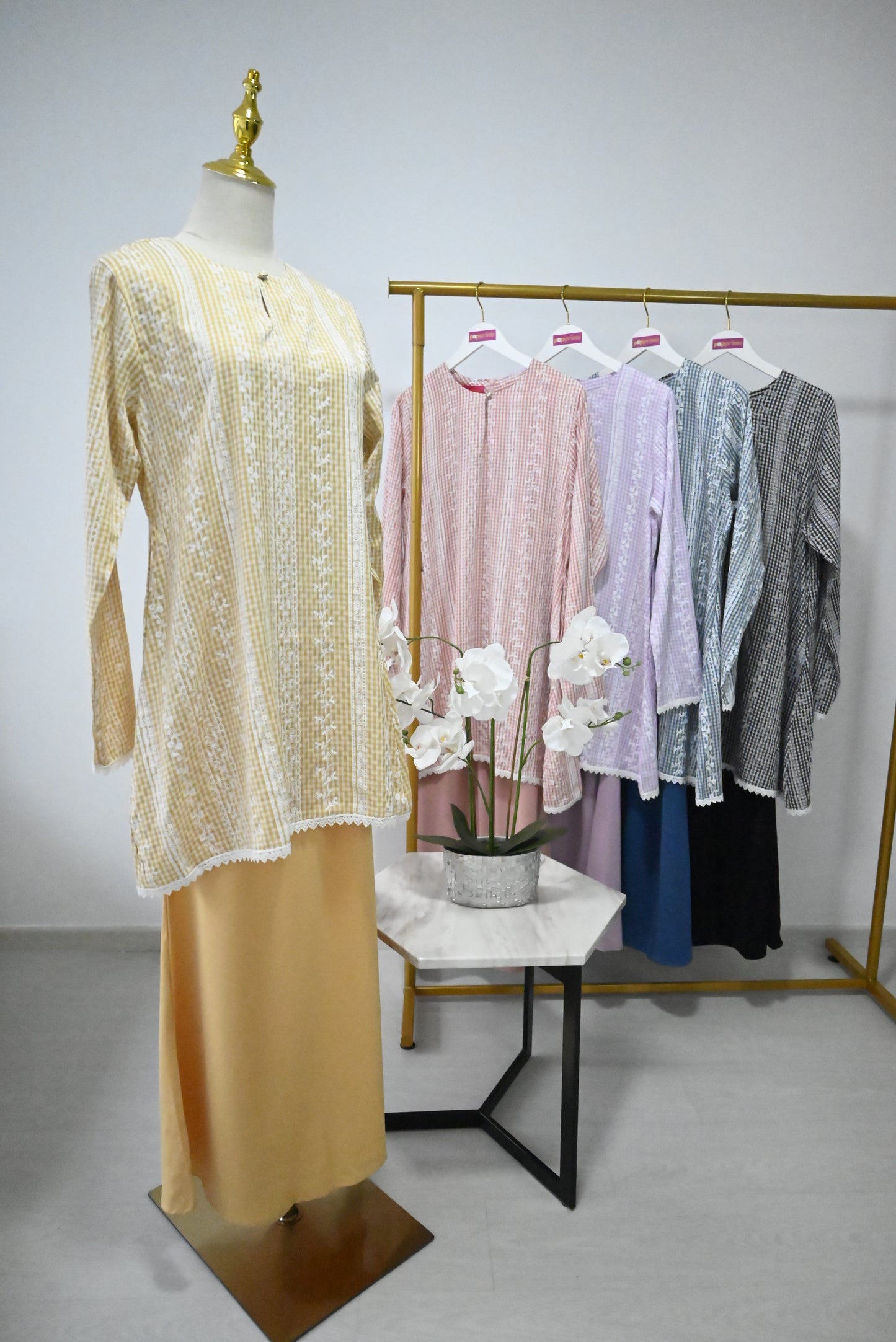 Yellow Cotton Kurung