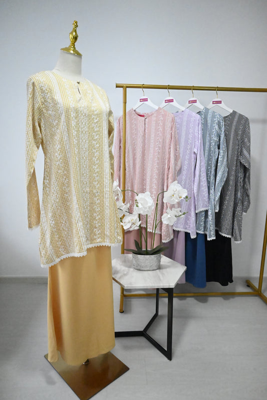 Yellow Cotton Kurung