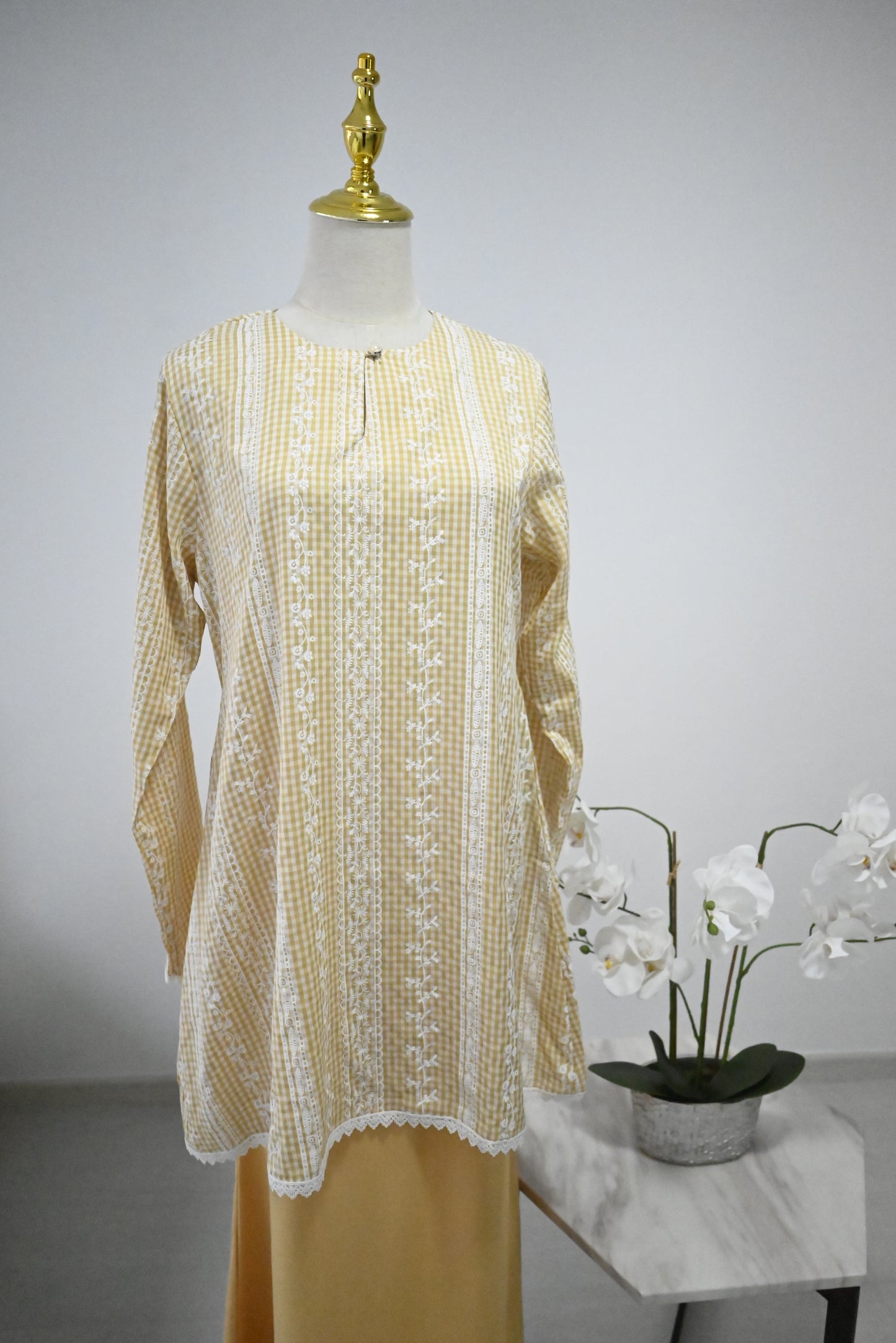 Yellow Cotton Kurung