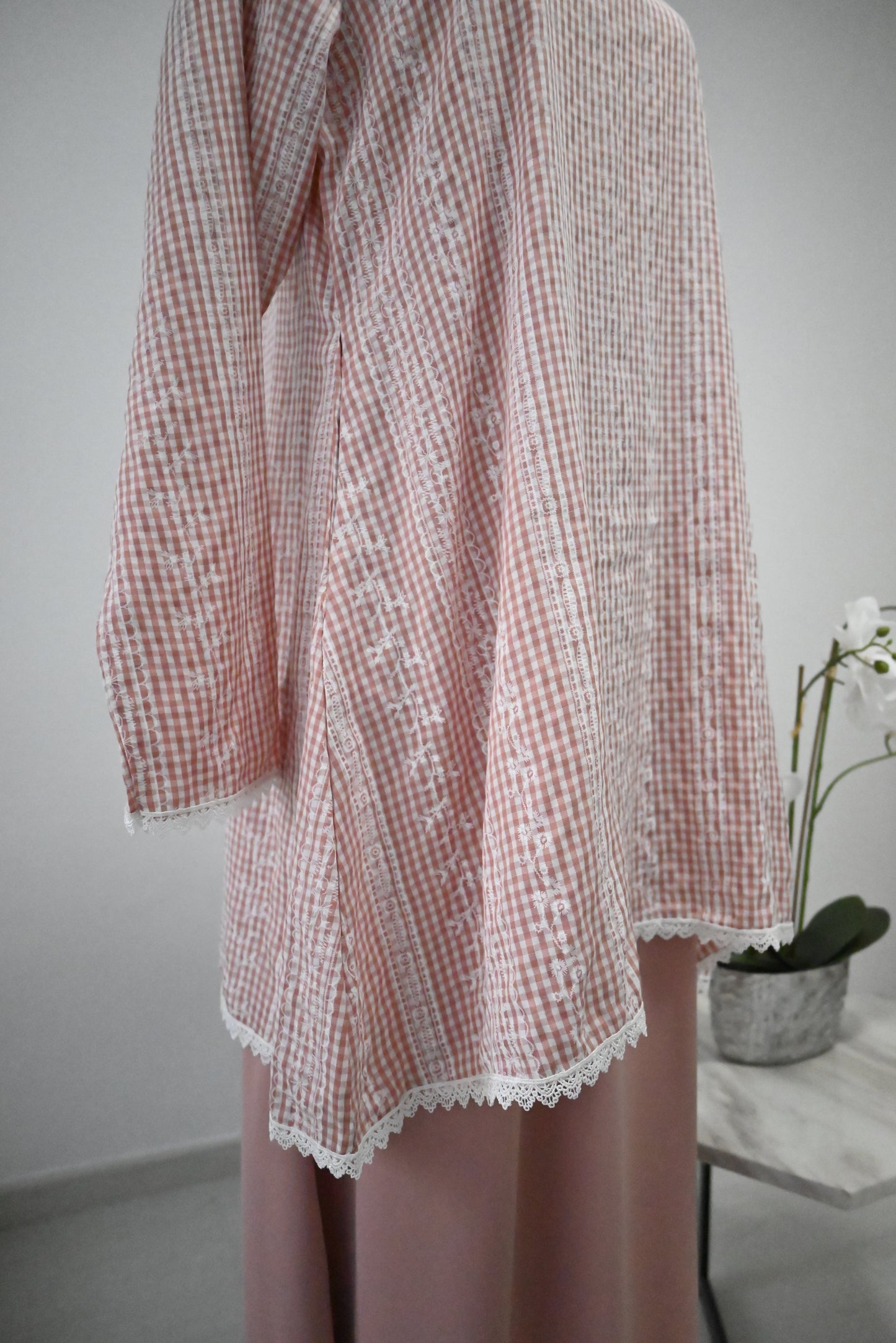 Pink Cotton Kurung