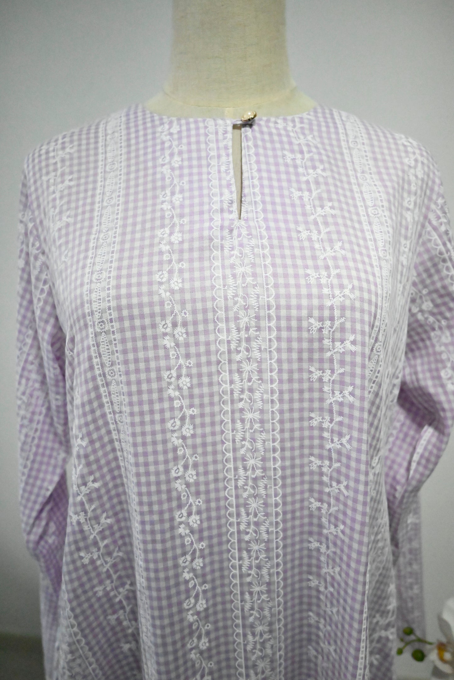 Lilac Cotton Kurung