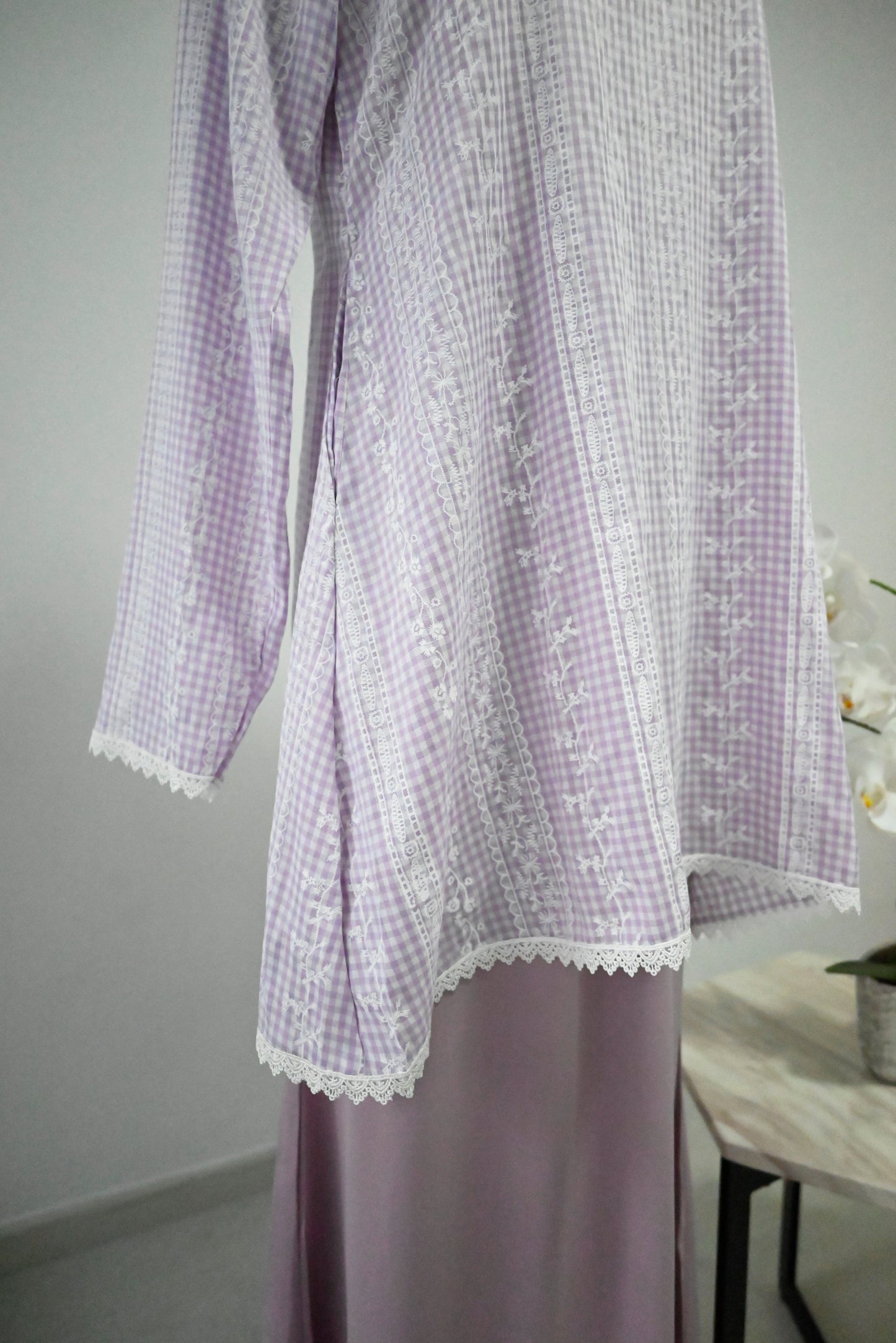 Lilac Cotton Kurung
