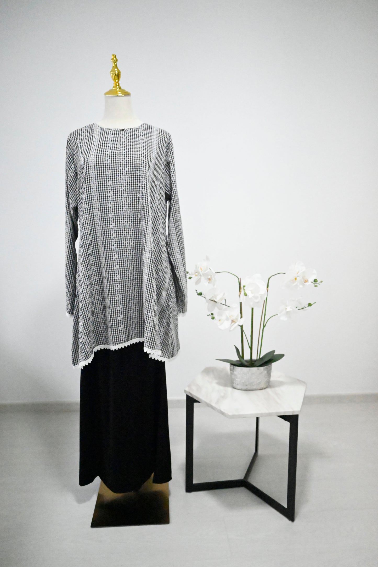 Black Cotton Kurung