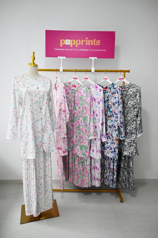 White Pleated Kurung