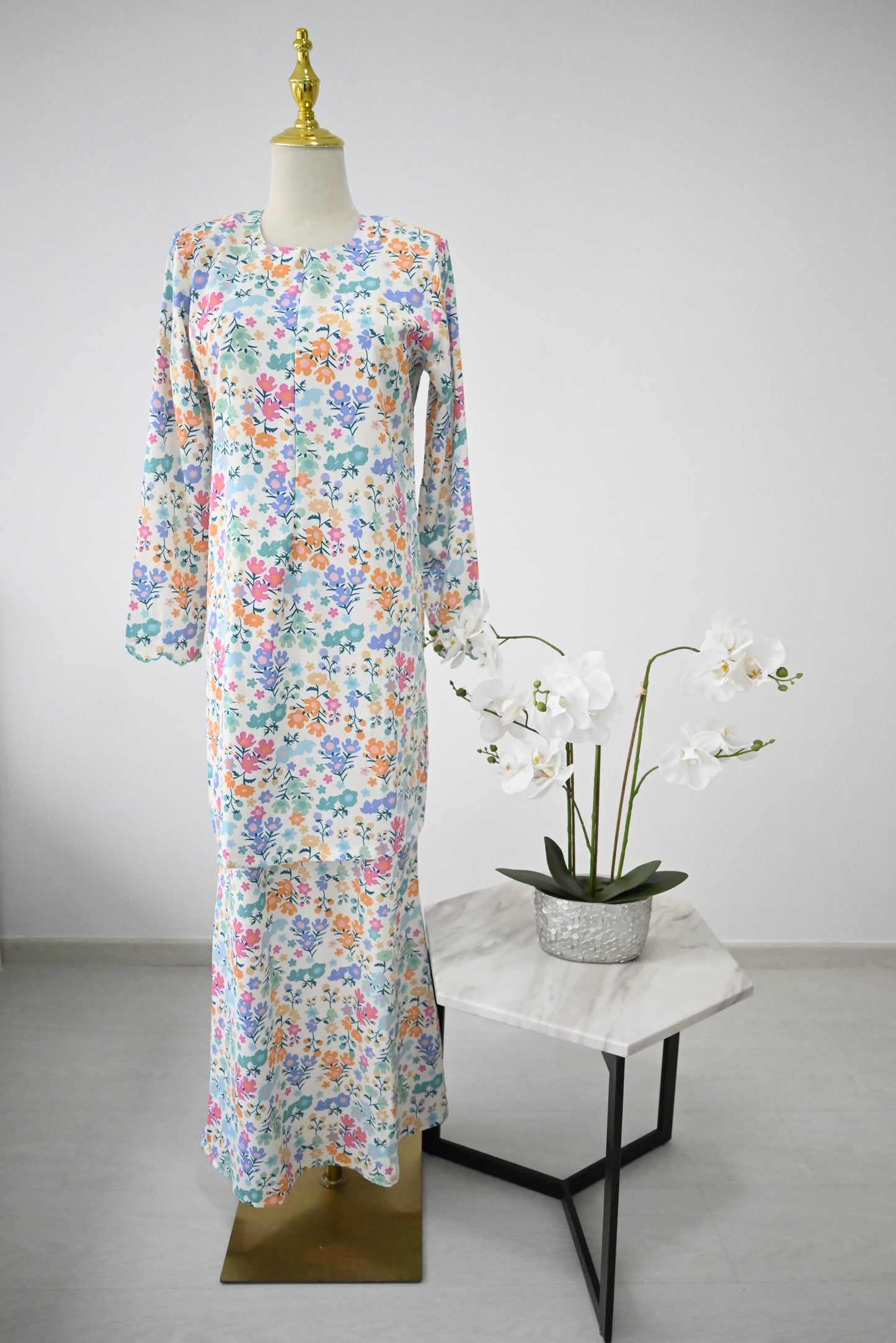 Pastel Flora Kurung