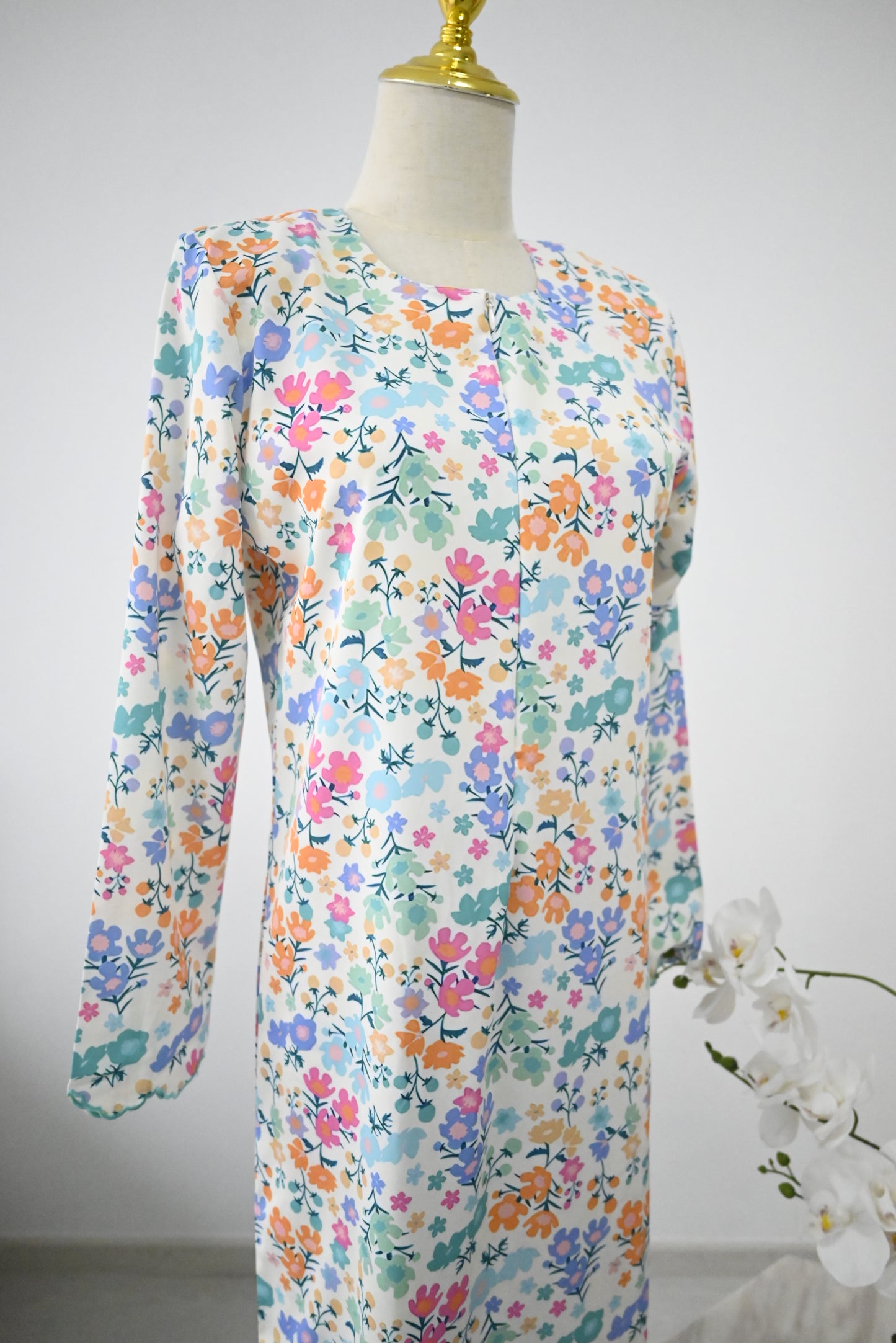 Pastel Flora Kurung