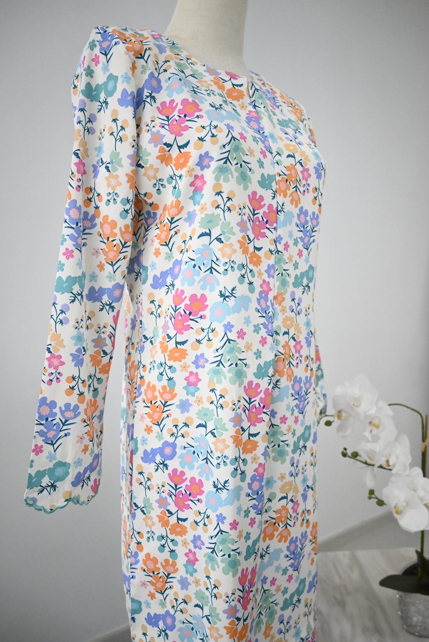 Pastel Flora Kurung